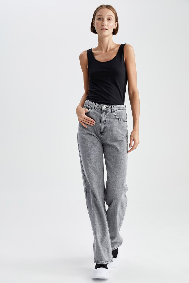 Woman Slim Fit Crew Neck Knitted Athlete - Black