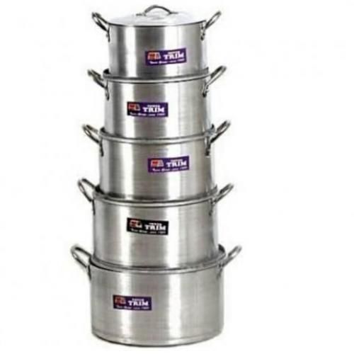 5 Sets Tower Aluminium Pots - 20cm, 22cm, 24cm, 26cm, 28cm