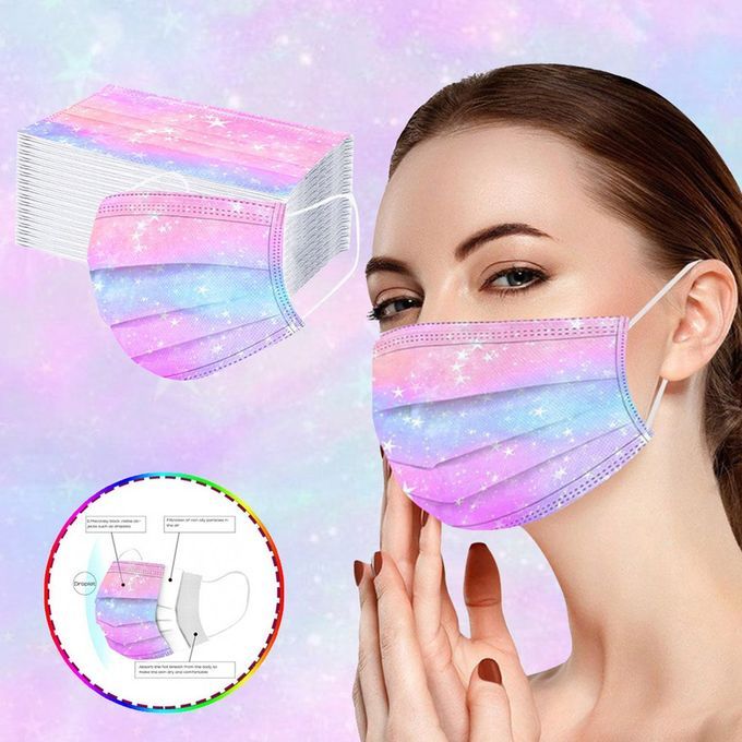 3-layer Prote Tion Dustproof And Windproof Gradient  Olor Disposable  -B-10 Pcs Adult