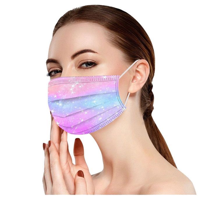 3-layer Prote Tion Dustproof And Windproof Gradient  Olor Disposable  -B-10 Pcs Adult