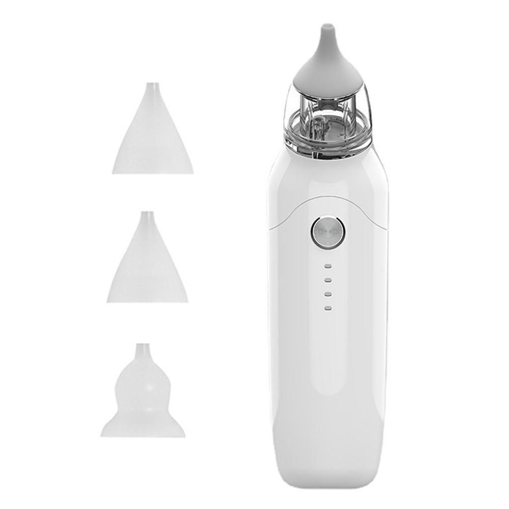 Multifunctional Electric Baby Nasal Aspirator Baby Nose Sucker Nose Cleaner for Infants 3 Suction Levels Atomization Function Low Noise Anti-backflow Built-in Battery with 3pcs Silicone Suction Tips