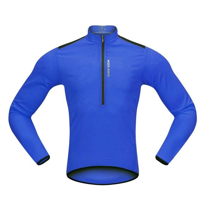 Unisex Premium Long Sleeve Jersey Top T-shirt Bike Bicycle Blue XL