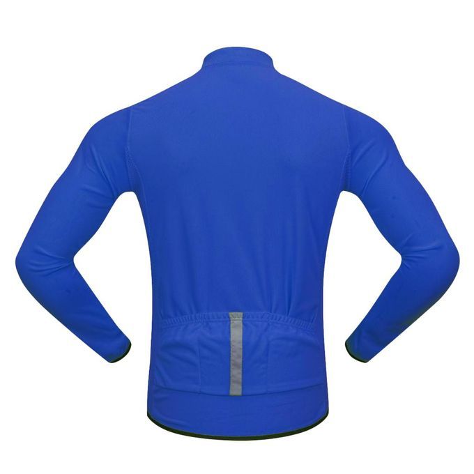 Unisex Premium Long Sleeve Jersey Top T-shirt Bike Bicycle Blue XL