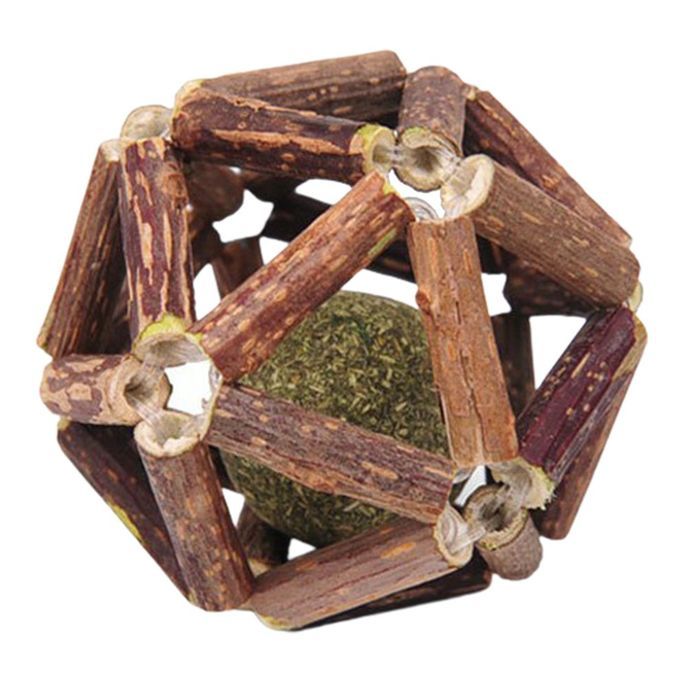 Atnip Ball  At Toys Intera Tive Toy  Leaning  Ats Teeth Healthy  Atnip Ball-wood Color-M: 6-7cm