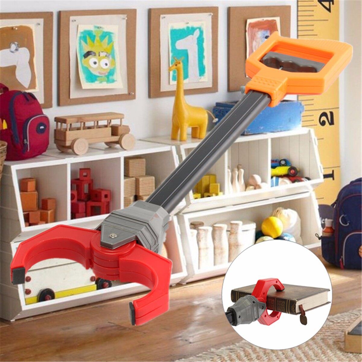 Plastic Retro Robot Arm Pick Up Grab Grabber Claw Pinch Tool Child Toy