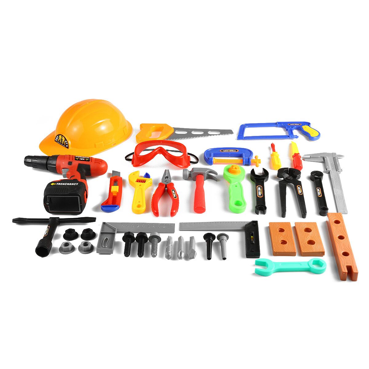 19/32/37PCS Plastic Simulation Tool Set Boys Kids Childs Funny Toy Kit Children Pretend Play Craftsman Carpentry Repair Toys Tools DIY 37PCS