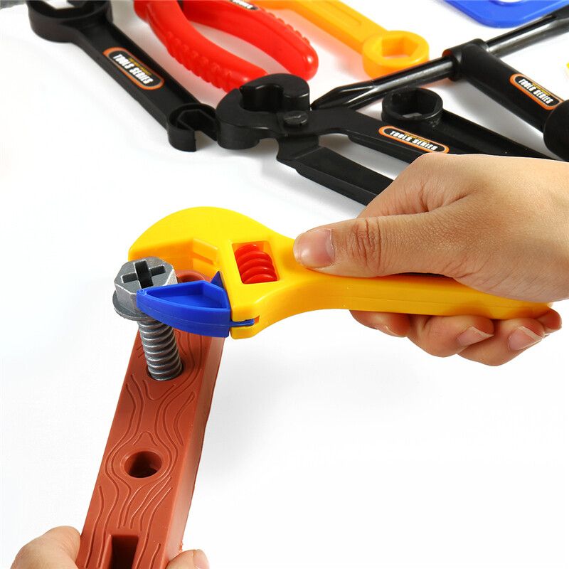 19/32/37PCS Plastic Simulation Tool Set Boys Kids Childs Funny Toy Kit Children Pretend Play Craftsman Carpentry Repair Toys Tools DIY 37PCS