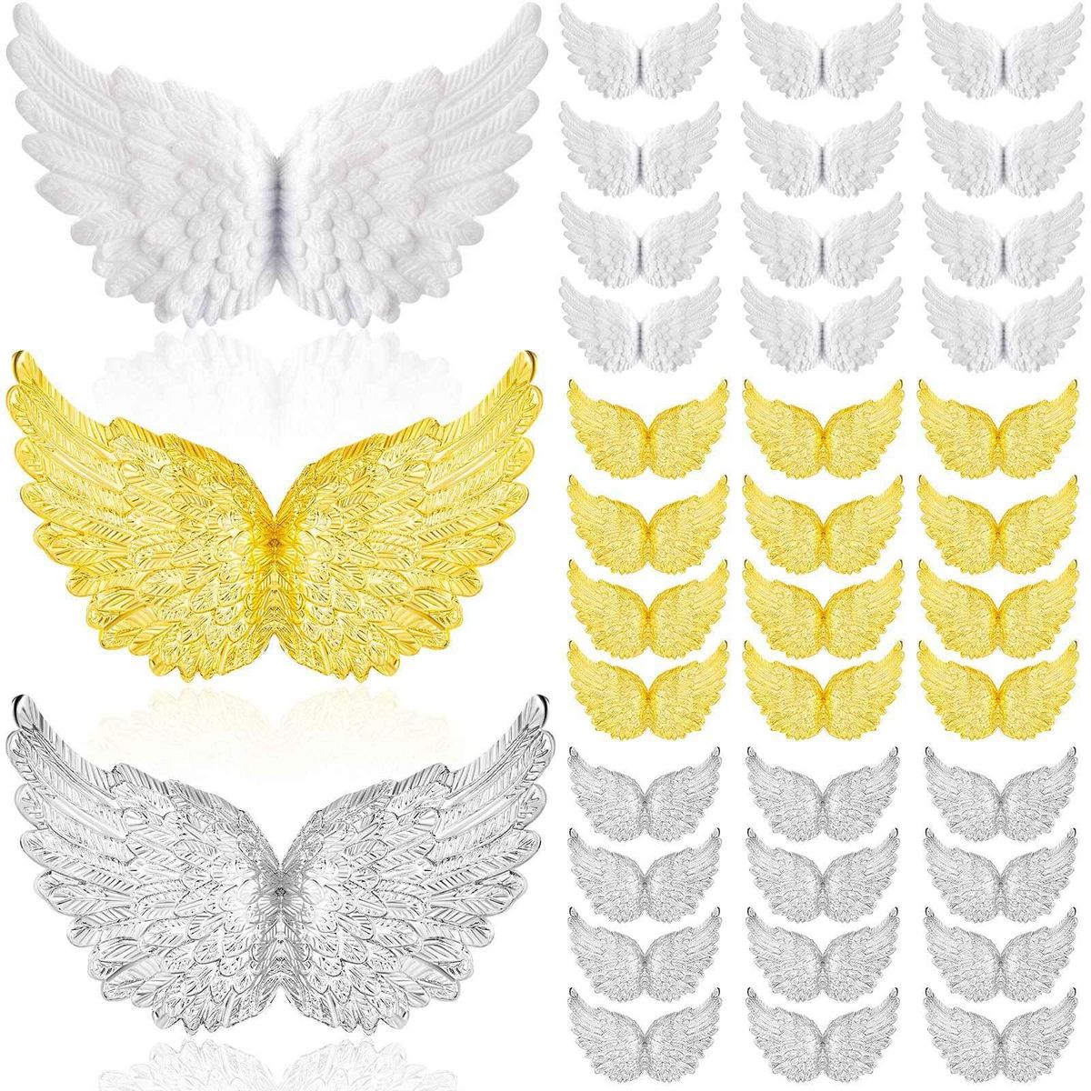 36Pcs Plastic AnWings for Crafts,Mini 3