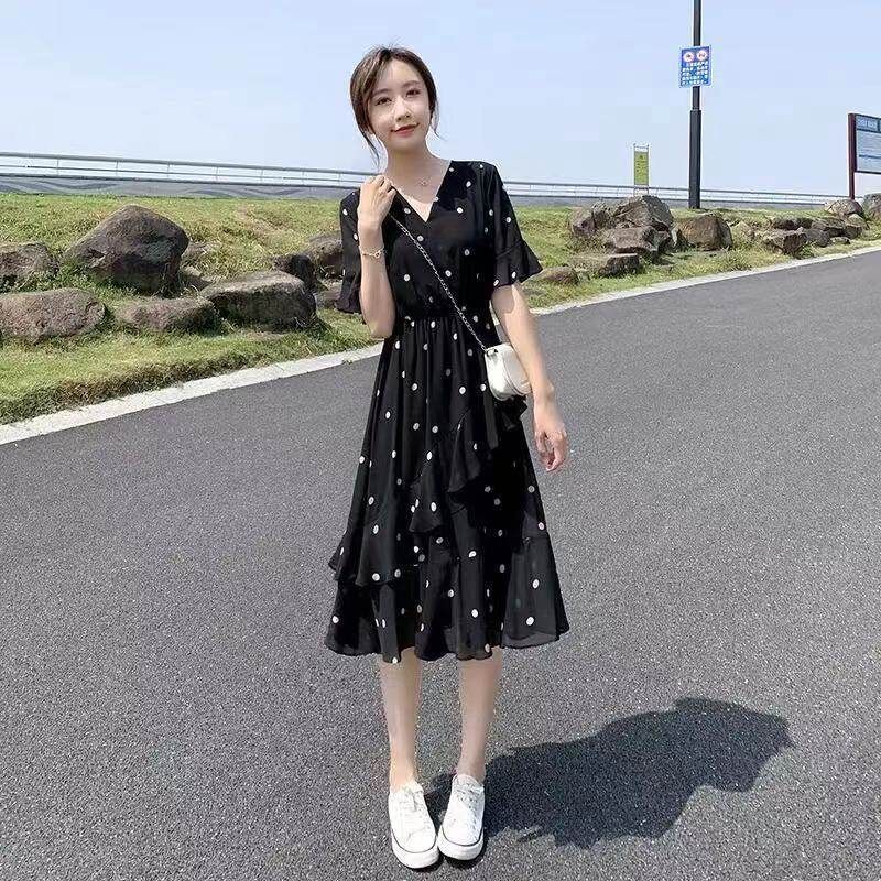 Summer New Broken Flower Chiffon French Princess Dress Co