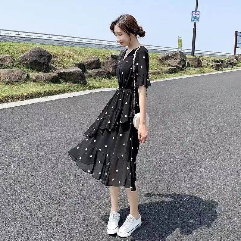 Summer New Broken Flower Chiffon French Princess Dress Co