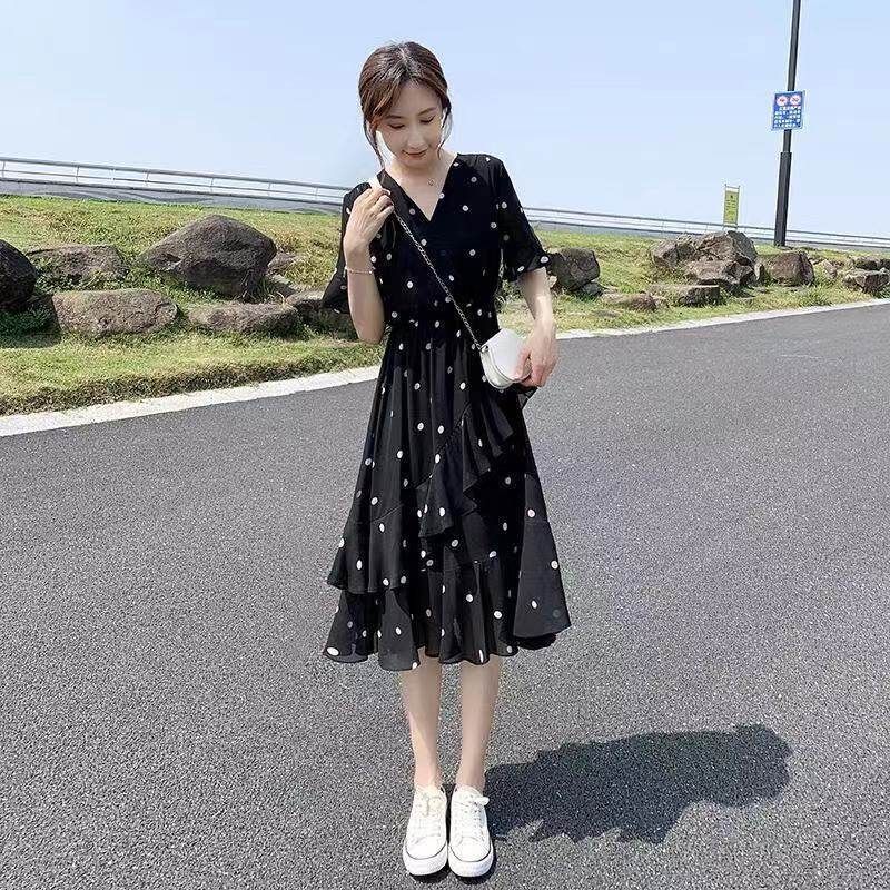 Summer New Broken Flower Chiffon French Princess Dress Co