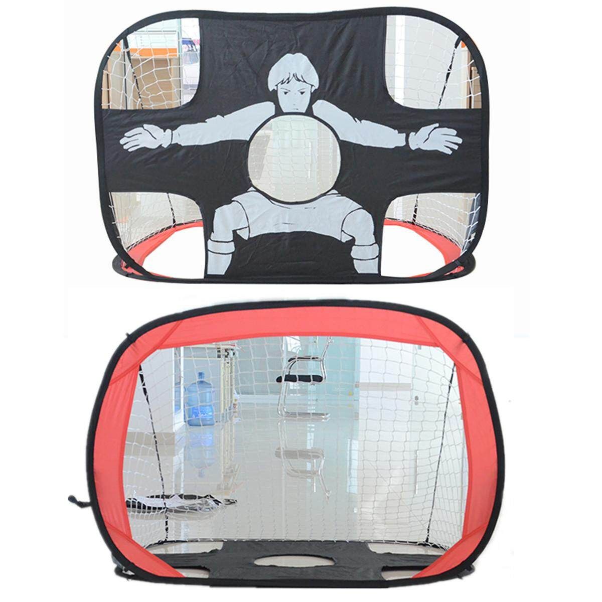 Portable Kid Foldable Football Goal Shot Target 2In1 Dual-Use Net Door Gate