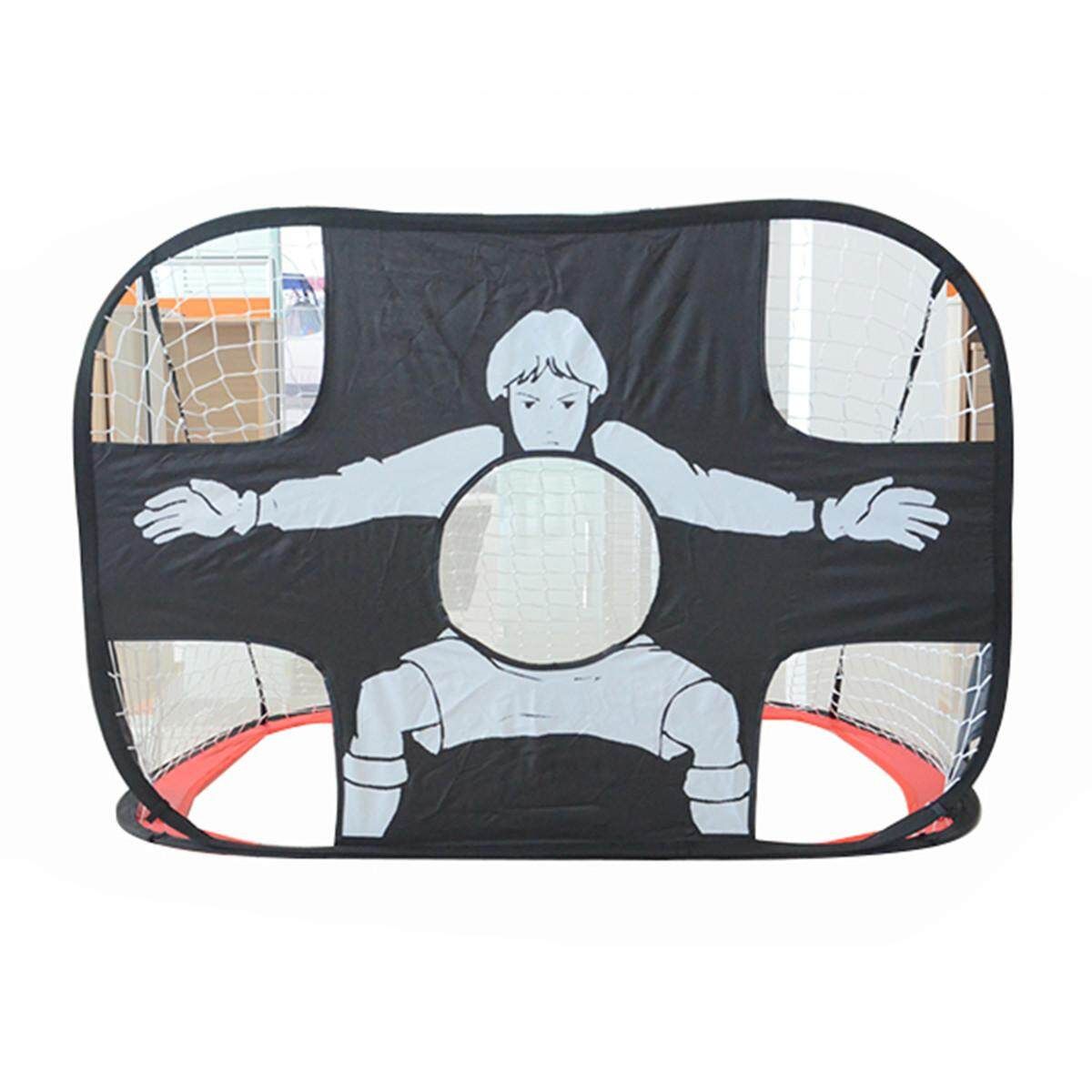 Portable Kid Foldable Football Goal Shot Target 2In1 Dual-Use Net Door Gate
