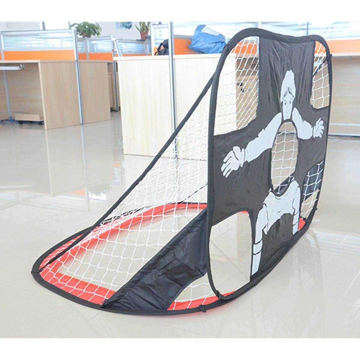 Portable Kid Foldable Football Goal Shot Target 2In1 Dual-Use Net Door Gate