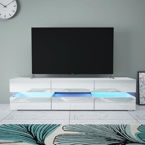 Glossy Atlantis A2 - 72inches Tv Stand - White