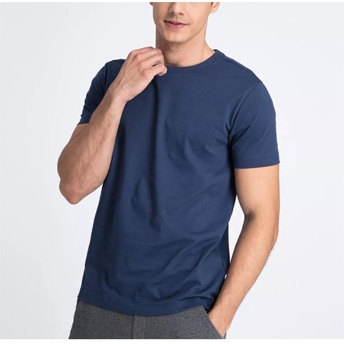 Men's T-shirts - White + Black + Blue & Ash - 4pcs
