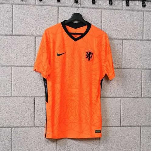 Men's Official Netherland National Team Home Jersey Orange