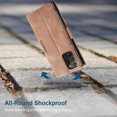 Wallet Stand Magnetic Flip Case For Samsung Note 20-Brown