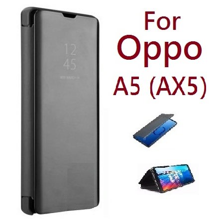 Standing Clear View Protective Flip Case Pouch For Oppo A5 (AX5)