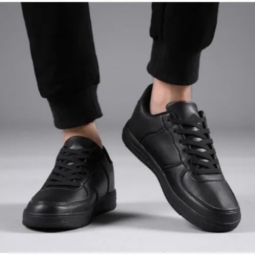 Non-Slip Men Lace-up Sneakers - Black
