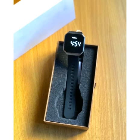 Men's Touch Screen Rubber Strap Wrist Watch -Black