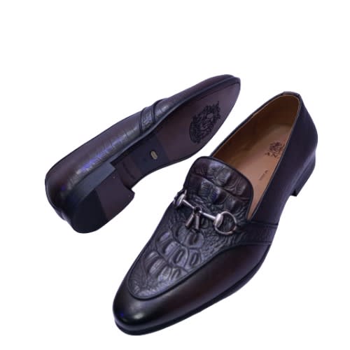 Men's Croco Shoe - Black
