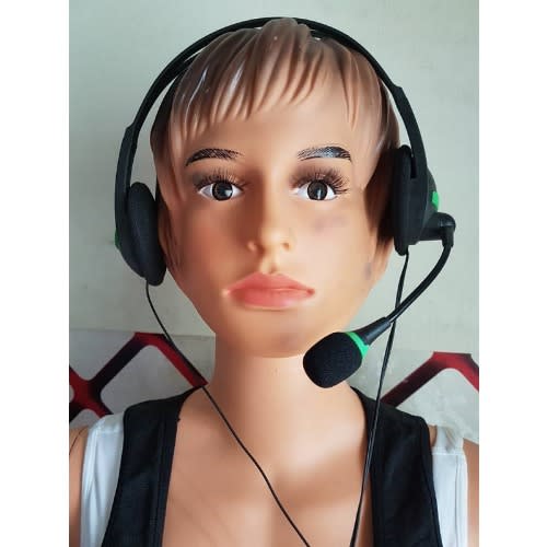 Stereo Headset With Dual 3.5mm Jacks &  Noise-cancelling Mic