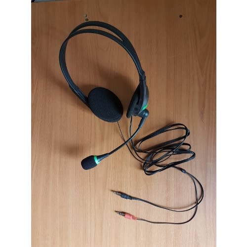 Stereo Headset With Dual 3.5mm Jacks &  Noise-cancelling Mic