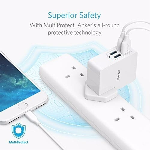 PowerPort 4 Lite - White 4-Port USB Wall Charger