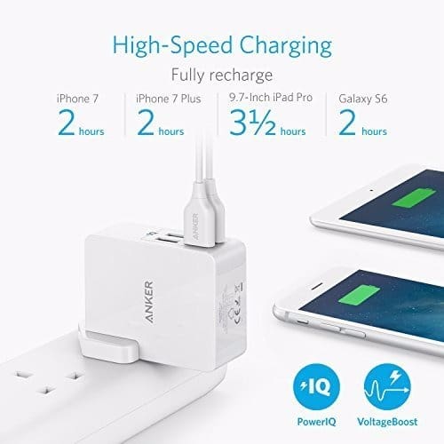 PowerPort 4 Lite - White 4-Port USB Wall Charger