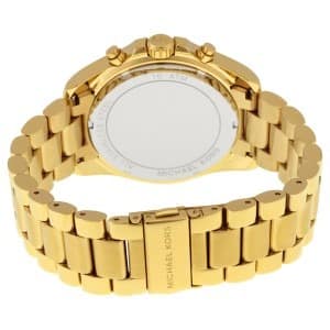Mid-Size Bradshaw Chronograph Black Dial Gold-tone Watch MK5739
