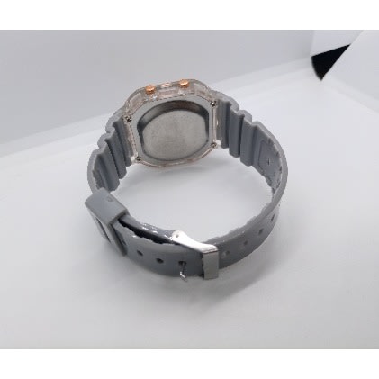 Rose Gold Bezel Digital Watch - Grey