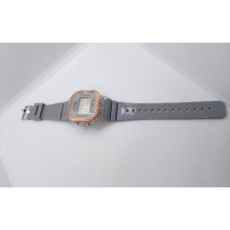 Rose Gold Bezel Digital Watch - Grey