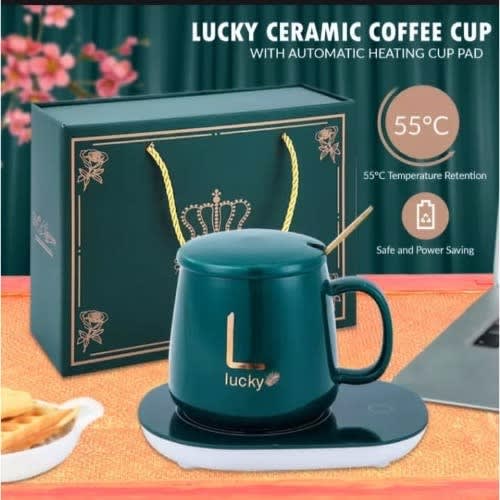 Ceramic Tea Coffee Cup Automatic Heating Pad With  55°c Temperature
