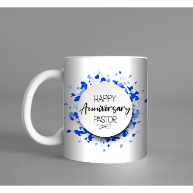 Happy Anniversary Pastor Custom Branded Coffee /tea Mug