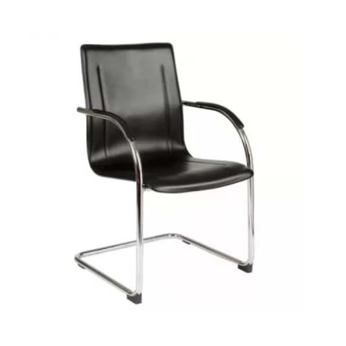 Uni Leather Visitor Office Chair Mh-601 - Black