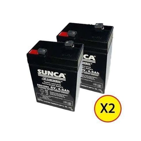 Sunca 6v 4.5ah Sealed Rechargeable Lead Acid Battery X 2