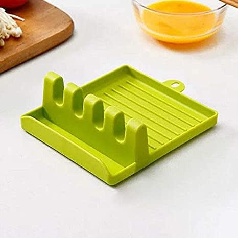 Multipurpose Pot Cover Pan Lid Stand And Spoon Rest Holder