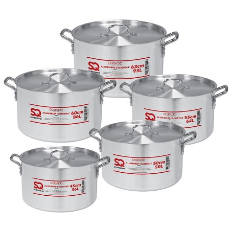 Galaxis Dorado Aluminium Casserole Set  -5Pieces  with Lids