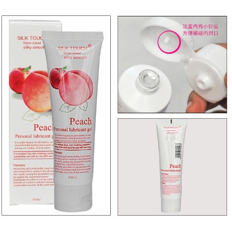 Silk Touch Fruit- Flavored Water Based Sex Lubricant - Peach Flavor  - 100ml