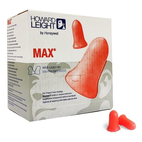 Howard Leight Max Corded Disposable Foam Earplugs, 100 Pairs (max-30)