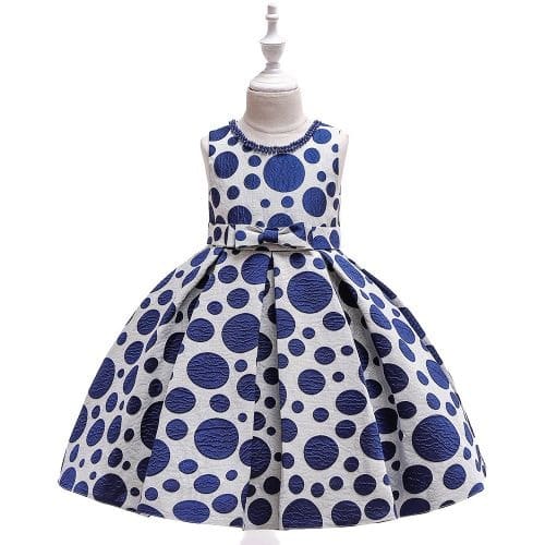 Girls Polkadot Ball Gown - Blue