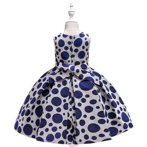 Girls Polkadot Ball Gown - Blue