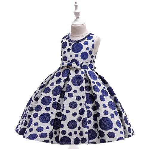 Girls Polkadot Ball Gown - Blue