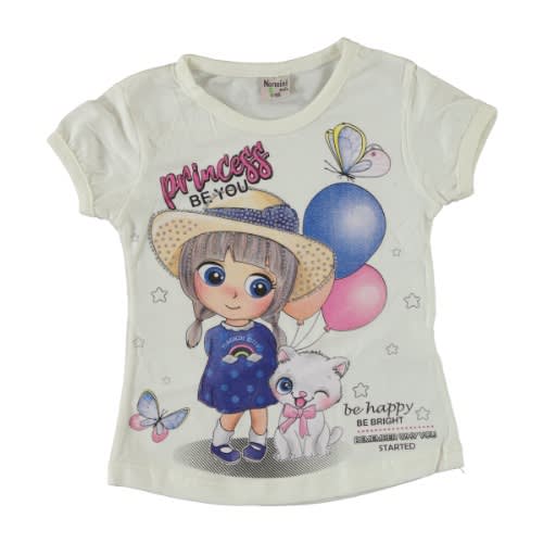 Girl T-shirt Princess Be You Cream