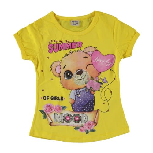 Girl T-shirt Summer Of Girl Mood Yellow