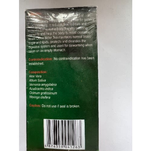 Nozie Herbal Detox Bitter Tea For Body Cleansing-25bags