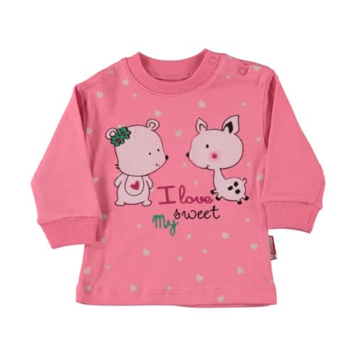 Baby Girl Sweatshirt I Love My Sweet Fuschia