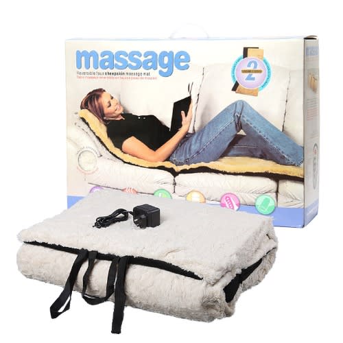 Massage Reversible Faux Sheepskin Massage Mat
