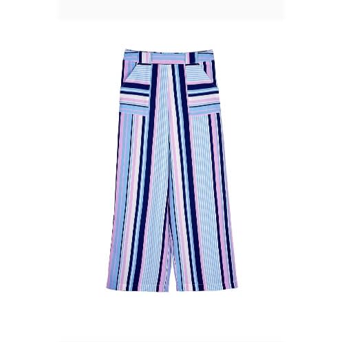 Girls Striped Palazzo Flared Pant- Multi (from 7- 16yrs)